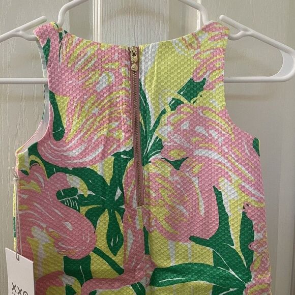 Lilly Pulitzer for Target Flamingo Fan Dance Shift Dress Girls Size S 6-6X NWT - Picture 10 of 13